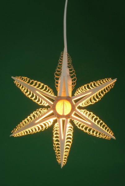 Holzstern, elektrisch beleuchtet, Durchmesser 24 cm von Martina Rudolph