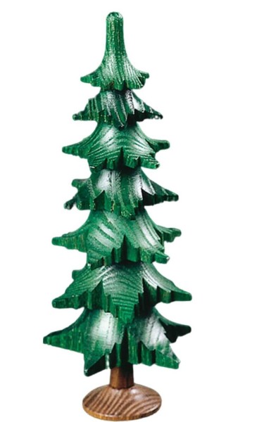 Baum mit Stamm und 7 Kränzen, grün, 16 cm von Richard Glässer GmbH