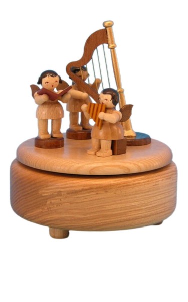 Spieluhr mit 3 Engel und Harfe von Figurenland Uhlig GmbH
