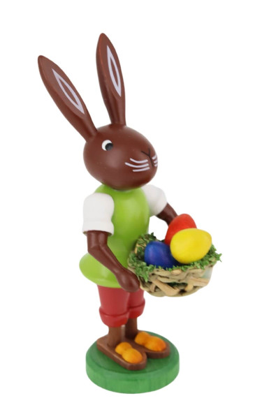 Easter bunny with egg basket, 9 cm by Thomas Preißler_3