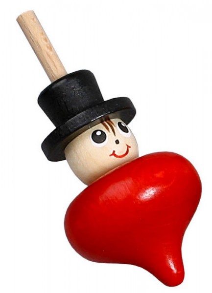 Tischkreisel Gentleman, rot von Robbi Weber