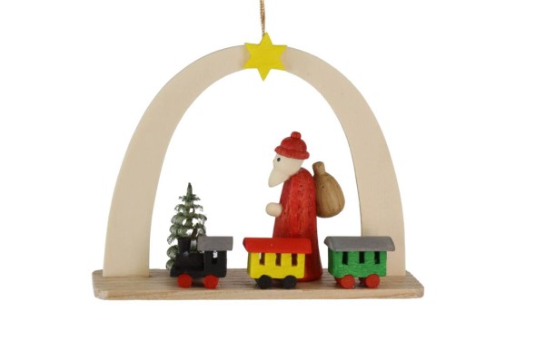 Christbaumschmuck Weihnachtsmann mit Zug von Theo Lorenz