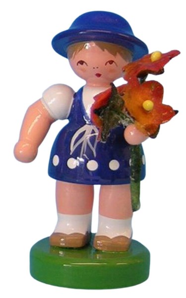 Miniatur Blumenmädchen, dunkelblau von Figurenland Uhlig GmbH