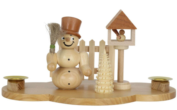 Christmas candle holder snowman, natural by Knuth Neuber_1