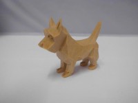 Vorschau: Nestler-Seiffen, geschnitzte Dekofigur Hund (Schnauzer), 4 cm