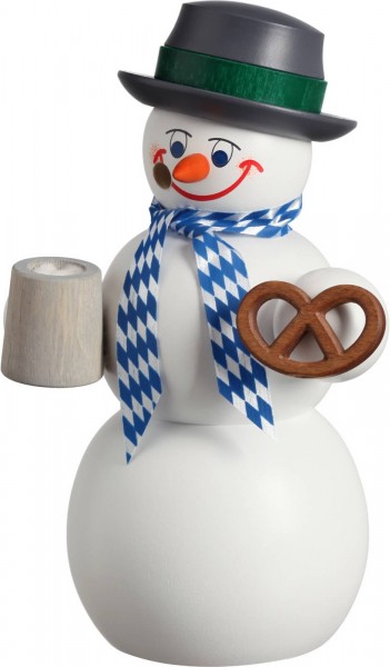 Smoking man snowman Bayer, 14 cm by Seiffener Volkskunst eG