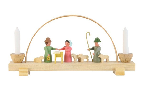 Miniature candle arch Holy Family by Gunter Flath