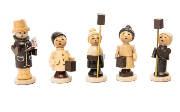 Miniatur Laternenkinder, 5 - teilig, 4 cm von Spielwarenmacher Günther
