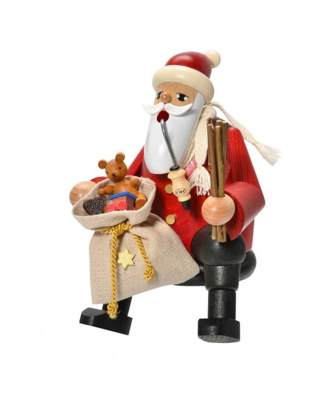 Smoking man edge stool Santa Claus, 16 cm by KWO