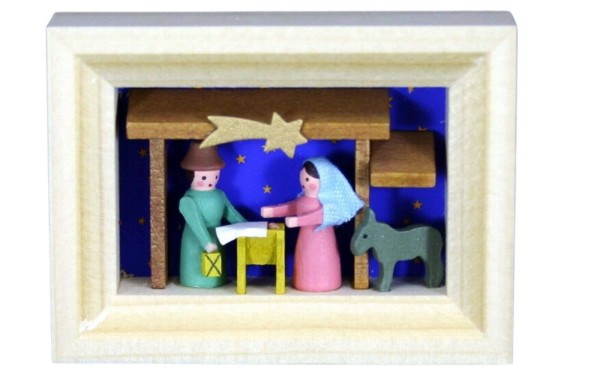 Miniature in frame crib, 4 cm by Gunter Flath
