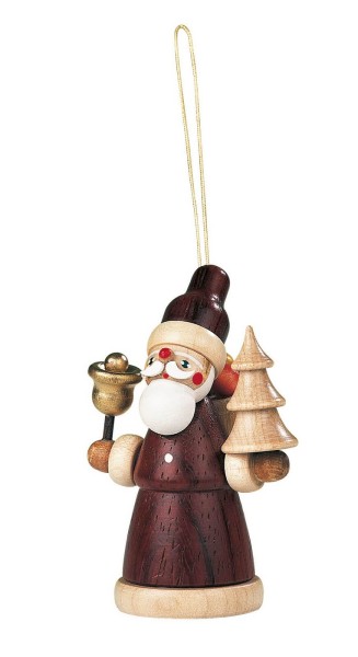 Baumbehang Weihnachtsmann naturfaben aus Holz von Müller Kleinkunst aus Seiffen