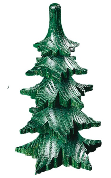 Baum mit 5 Kränzen, grün, 9 cm von Richard Glässer GmbH