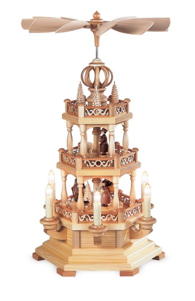 Christmas pyramid forest motif, 2 – tiered, 230 V, 50 cm by Müller Kleinkunst