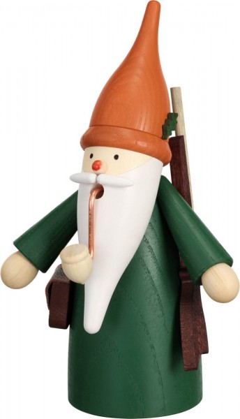 Smoking man, traditional gnome, hunter, 16 cm by Seiffener Volkskunst eG