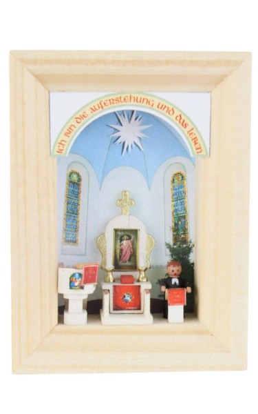 Miniatur im Rähmchen Dorfkirche von Gunter Flath_1