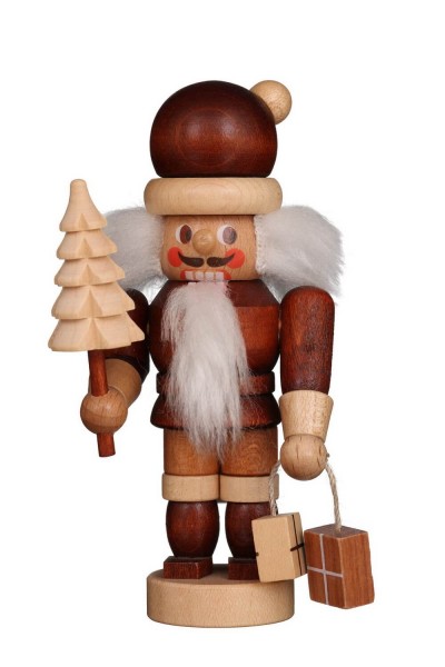 Mini Nussknacker Weihnachtsmann natur, 11 cm von Christian Ulbricht GmbH & Co KG Seiffen/ Erzgebirge