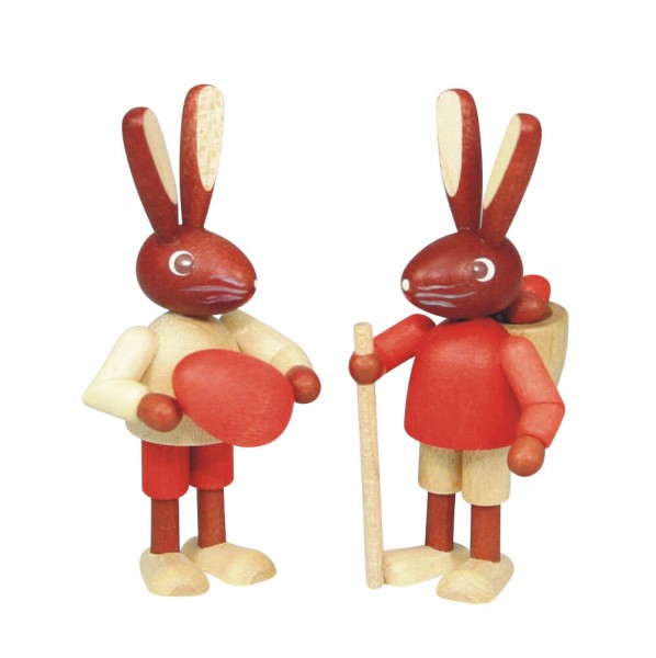 Osterhase - Hasenpaar, natur, 6 cm von Stephan Kaden