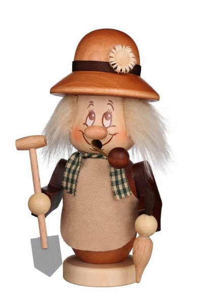 Smoking man mini gnome gardener, 15 cm by Christian Ulbricht