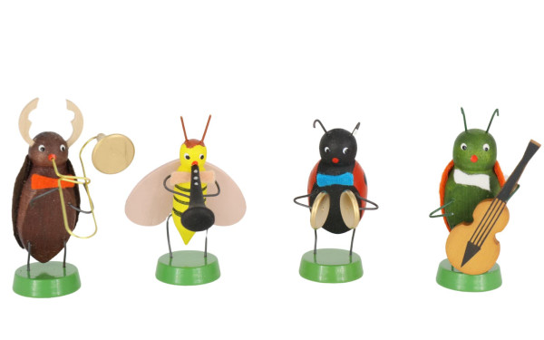 Spring band with 4 beetle musicians, 7 cm by Volker Zenker_1