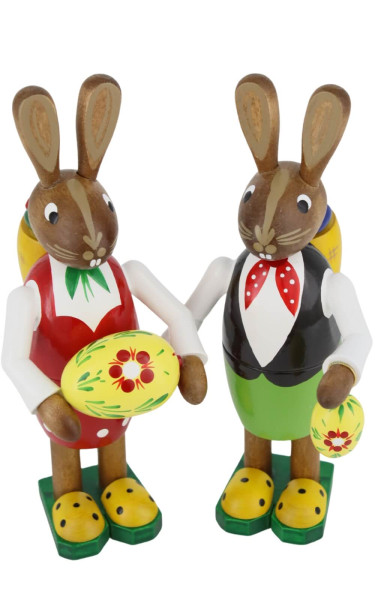 Osterhasenpaar mit Korb und Eiern von Figurenland Uhlig GmbH_1