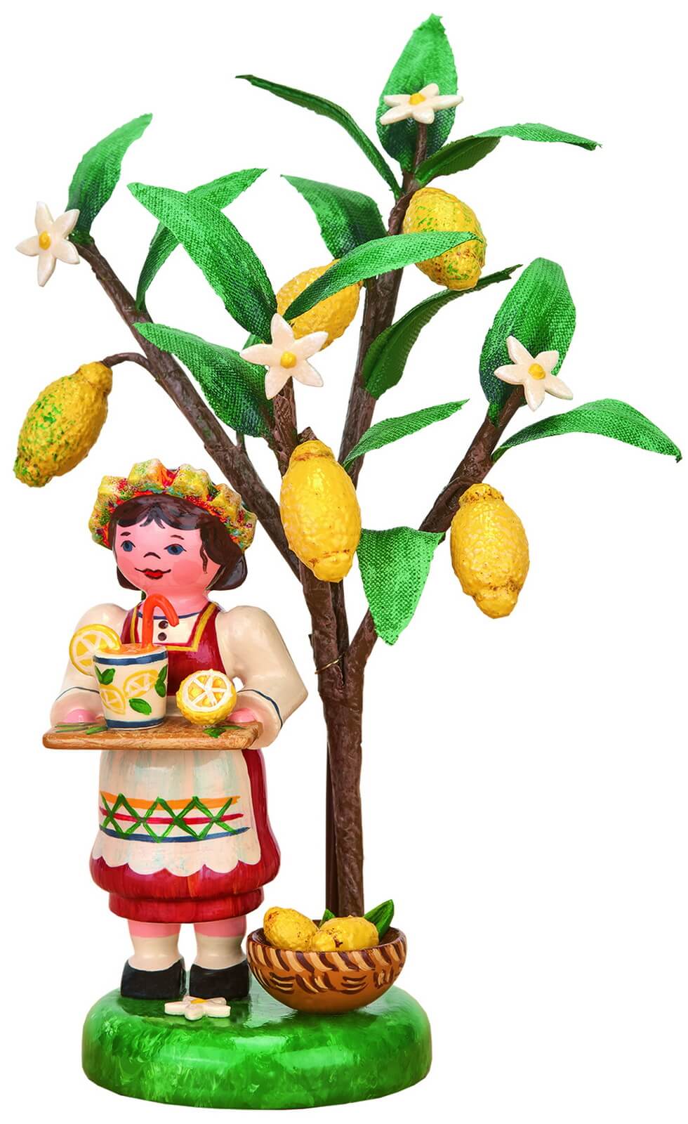 Jahresfigur 2020 von Hubrig Volkskunst mit dem Motiv Mädchen mit Zitronenbaum