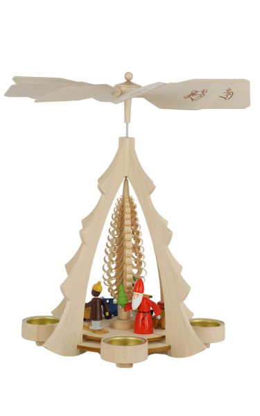 Teelichtpyramide mit Weihnachtsmann, 33 cm von Volker Zenker_1