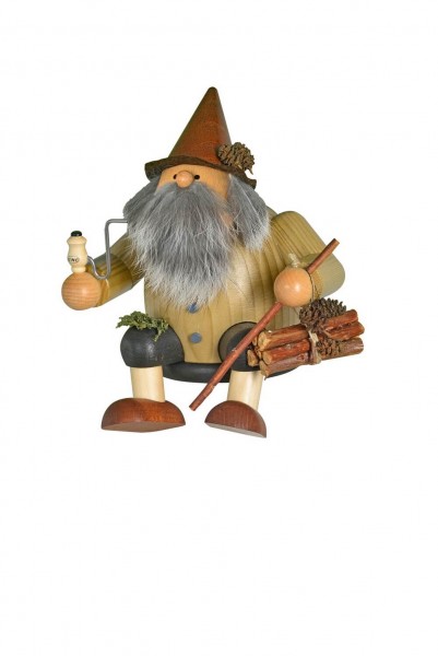 Smoking man edge stool forest gnome, 16 cm from KWO