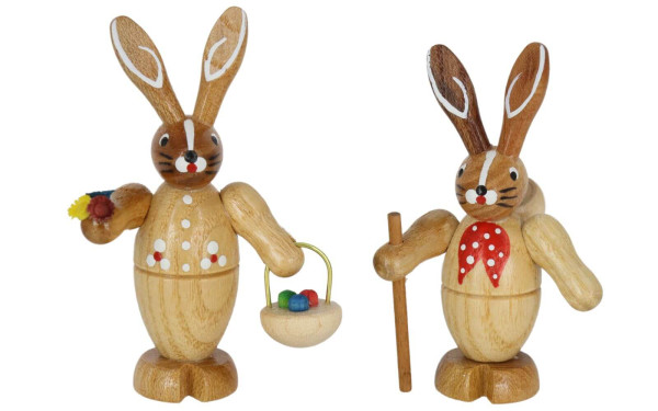 Easter bunny couple, natural, 6 cm by Knuth Neuber_1