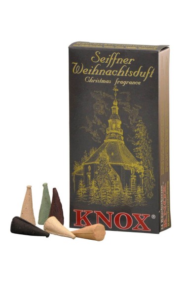 Räucherkerzen - Seiffener Weihnachtsduft, 24 Stück von KNOX