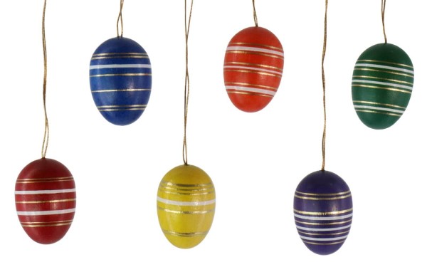 Easter eggs multicolored 6 pieces by Gunter Flath