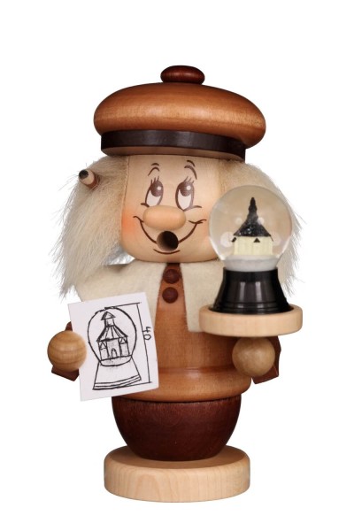 Smoking man mini gnome snow  globe builder by Christian Ulbricht