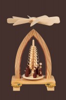 Vorschau: Weihnachtspyramide mit Kurrende, 26 cm hergestellt von Heinz Lorenz Olbernhau/ Erzgebirge_Bild1