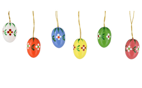 Ostereier mit Blümchen, 6 Stück, 2 cm von Figurenland Uhlig GmbH_1