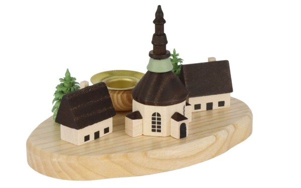 Christmas candle holder Seiffen village by Knuth Neuber