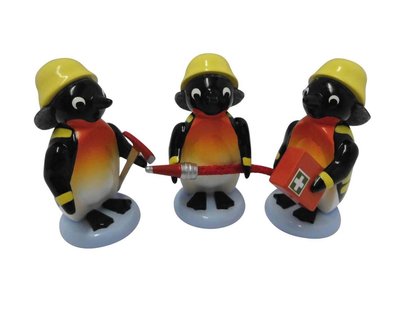 Pinguine von Nestler-Seiffen Feuerwehr, 3 - teilig 