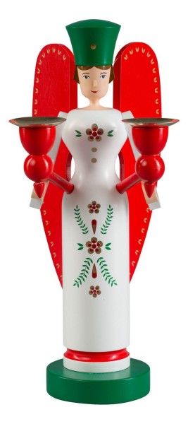 Christmas angel for wax candles, 26 cm, colored by Richard Glässer