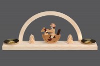 Vorschau: Minischwibbogen mit dem Motiv Reiterlein für Wachskerzen, 23 x 8,5 cm von Nestler-Seiffen_Bild