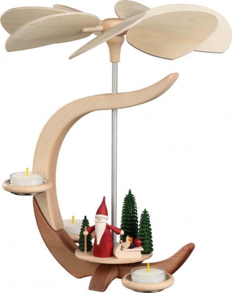 Christmas pyramid with christmas gnome, C-shape by Seiffener Volkskunst eG