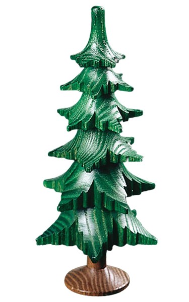 Baum mit Stamm und 6 Kränzen, grün, 14 cm von Richard Glässer GmbH
