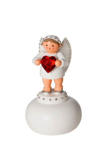 Engel Liebesbote mit rotem Swarovski Herz, 6 cm von KWO_Bild1