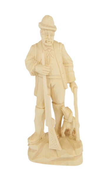 Karl Stülpner with dog, 25 cm / 9,8 inches, natural finish, a woodcarving from the Ore Mountains1