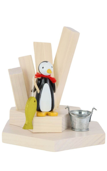 Pinguin mit Angel, 9 cm von Volker Zenker_1