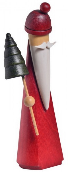 Moderner Weihnachtsmann mit Baum, 12 cm von KWO