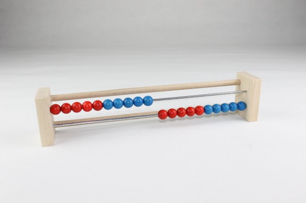 Abacus Schülerrechenrahmen 20 Kugeln aus Holz, 29 x 6 cm, Spielalter ab 3 Jahre, Erzgebirgische Holzspielwaren Ebert GmbH Olbernhau/ Erzgebirge