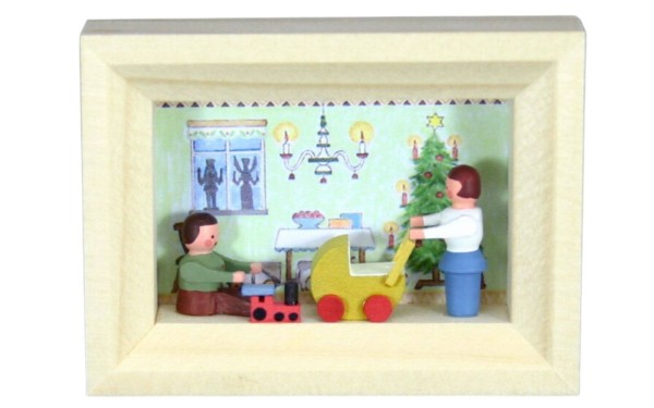 Miniature in the frame Christmas parlor Gunter Flath