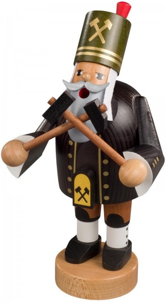 Smoking man miner with hammer and mallet, 20 cm from KWO