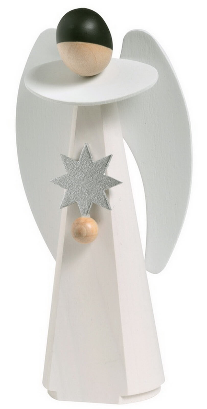 Moderner Weihnachtsengel mit Stern weiß, 11 cm von KWO
