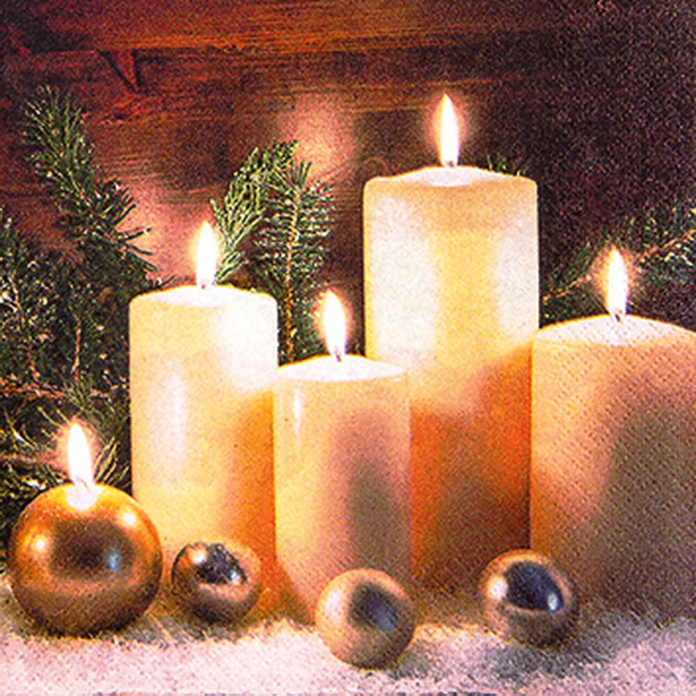 Weihnachtsservietten Candle Light von Home Fashion®