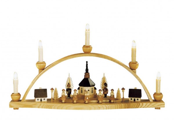 Knuth Neuber, LED Candle arch Seiffen church with lantern children, nature_picture1