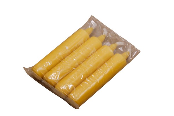 Advent candles, 4 pieces, yellow
